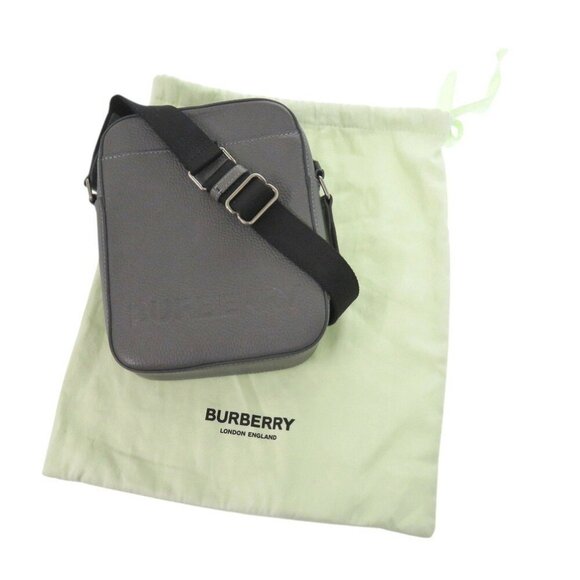 BURBERRY Grey Leather Shoulder Bag - Picture 3 of 8